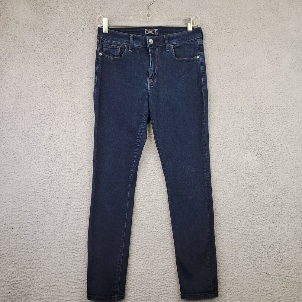 Abercrombie Fitch Jeans Womens 6 Short Dark Wash Stretchy Skinny Mid-Rise Denim‎